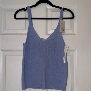 Blue Knit Tank Top